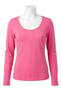 NEW ANGEL scoop-neck top in fuchsia